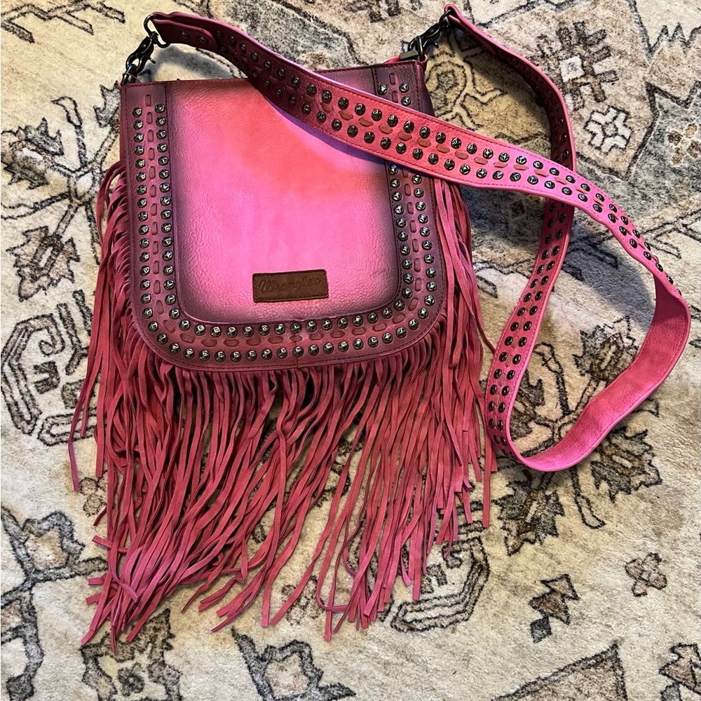 Pink Fringe Studded Women’s Wrangler Bag. Brand new. Sooo pretty!! 💕